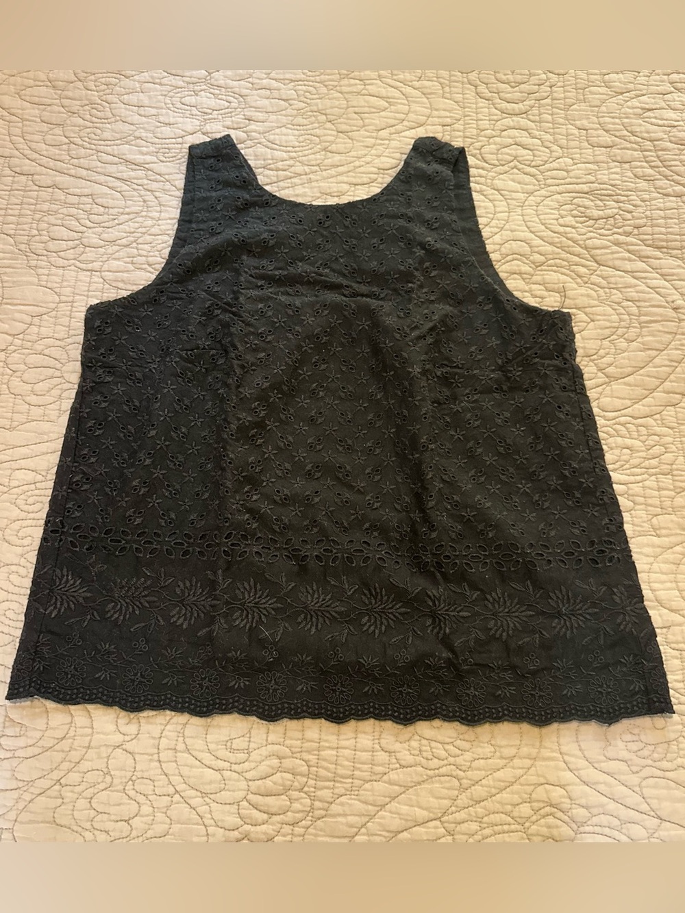 Embroidered Eyelet LOFT Tank Top